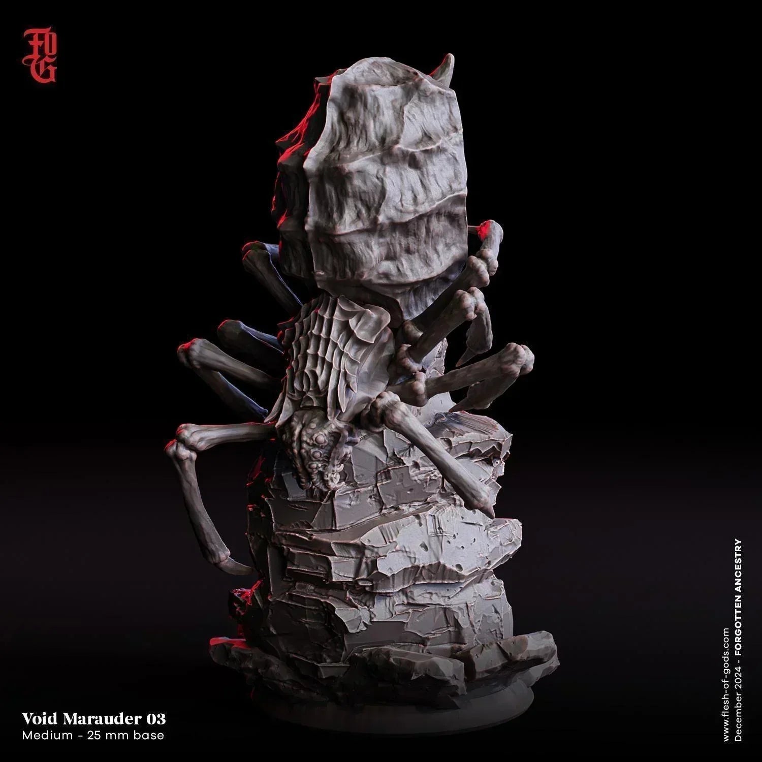 Void Marauder Arachnid Figurine | Spider Monster Miniature | 32mm Scale - Plague Miniatures