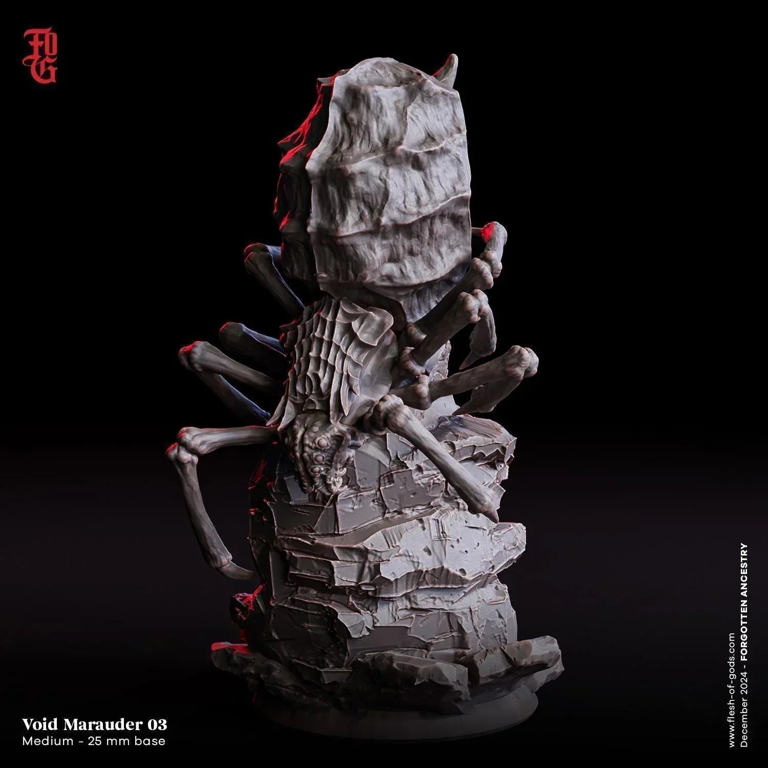 Void Marauder Arachnid Figurine | Spider Monster Miniature | 32mm Scale - Plague Miniatures