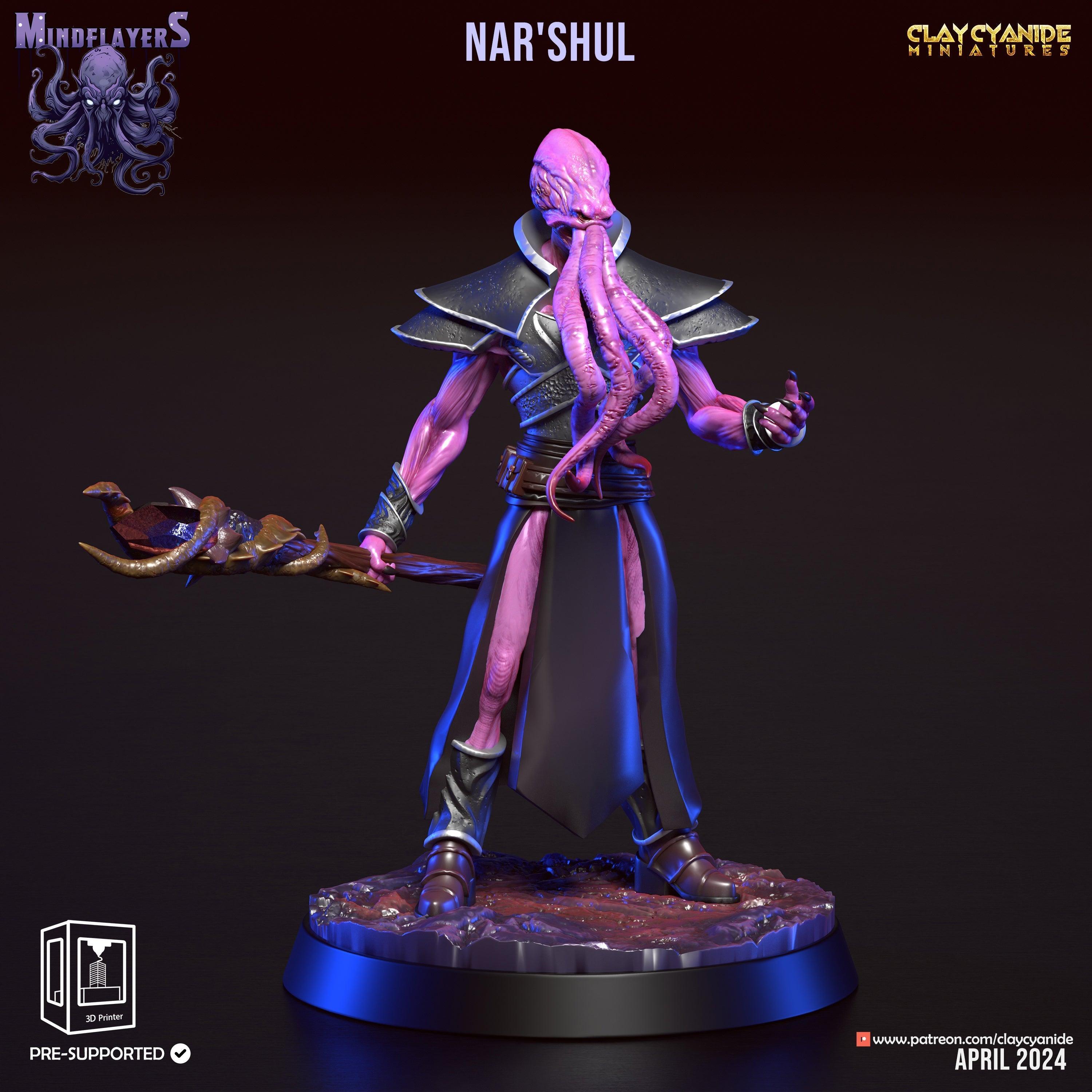 Vorathil, Cthulhu-Inspired Mind Flayer Miniature | 32mm Scale