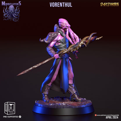 Vorathil, Cthulhu-Inspired Mind Flayer Miniature | 32mm Scale - Plague Miniatures