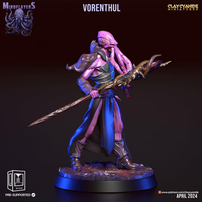 Vorenthul, Cthulhu-Inspired Mind Flayer Miniature | 32mm Scale - Plague Miniatures