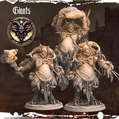 Vulgath, Mountain Tyrant | Giant Ogre Troll Miniature | 50mm Base - Plague Miniatures