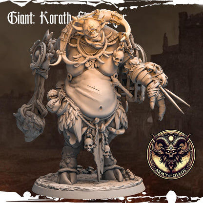 Vulgath, Mountain Tyrant | Giant Ogre Troll Miniature | 50mm Base - Plague Miniatures