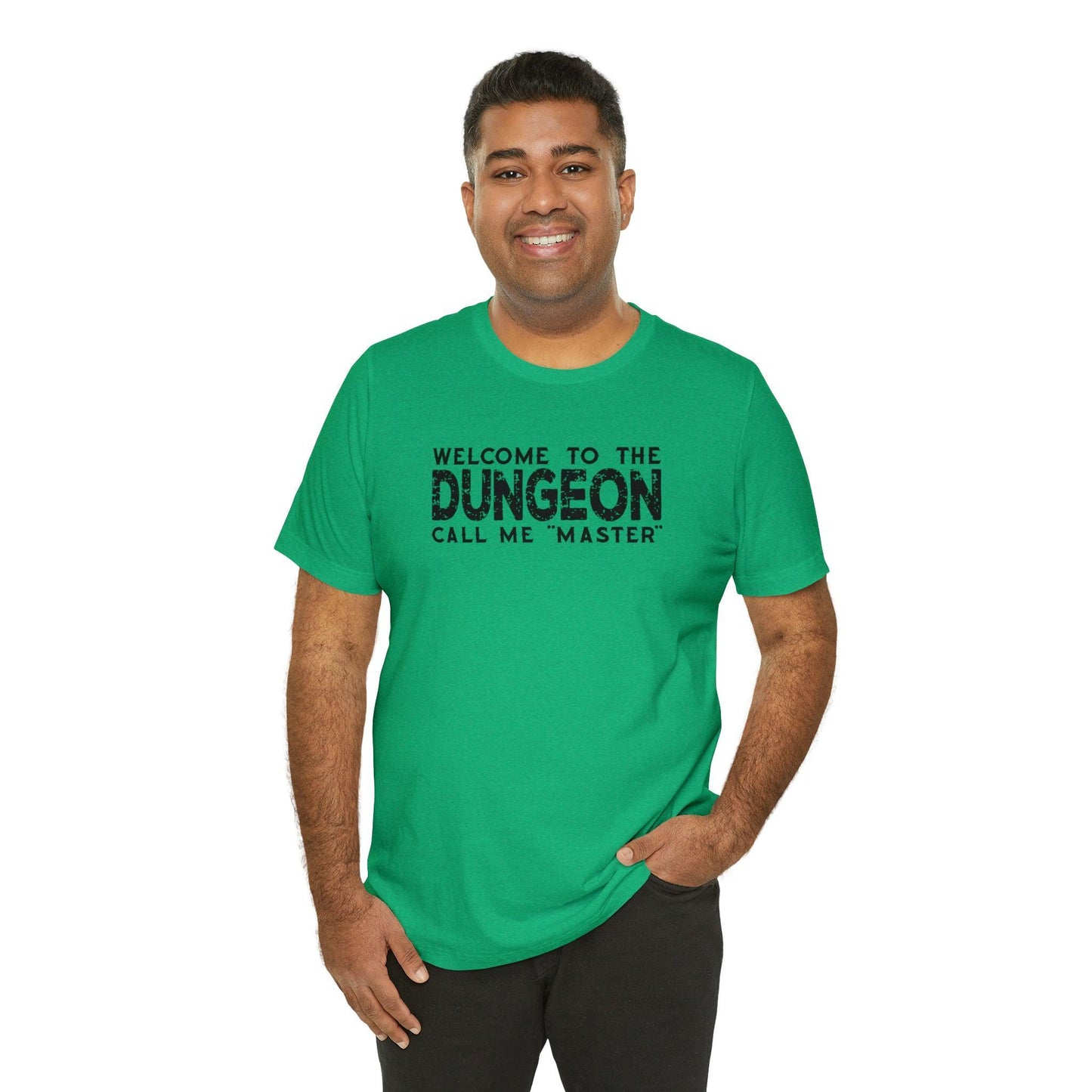 Welcome to the Dungeon Call me Master | DM shirt | Dungeon Master gift | dnd tshirt | Gaming shirt | dungeons and dragons Short Sleeve Tee - Plague Miniatures