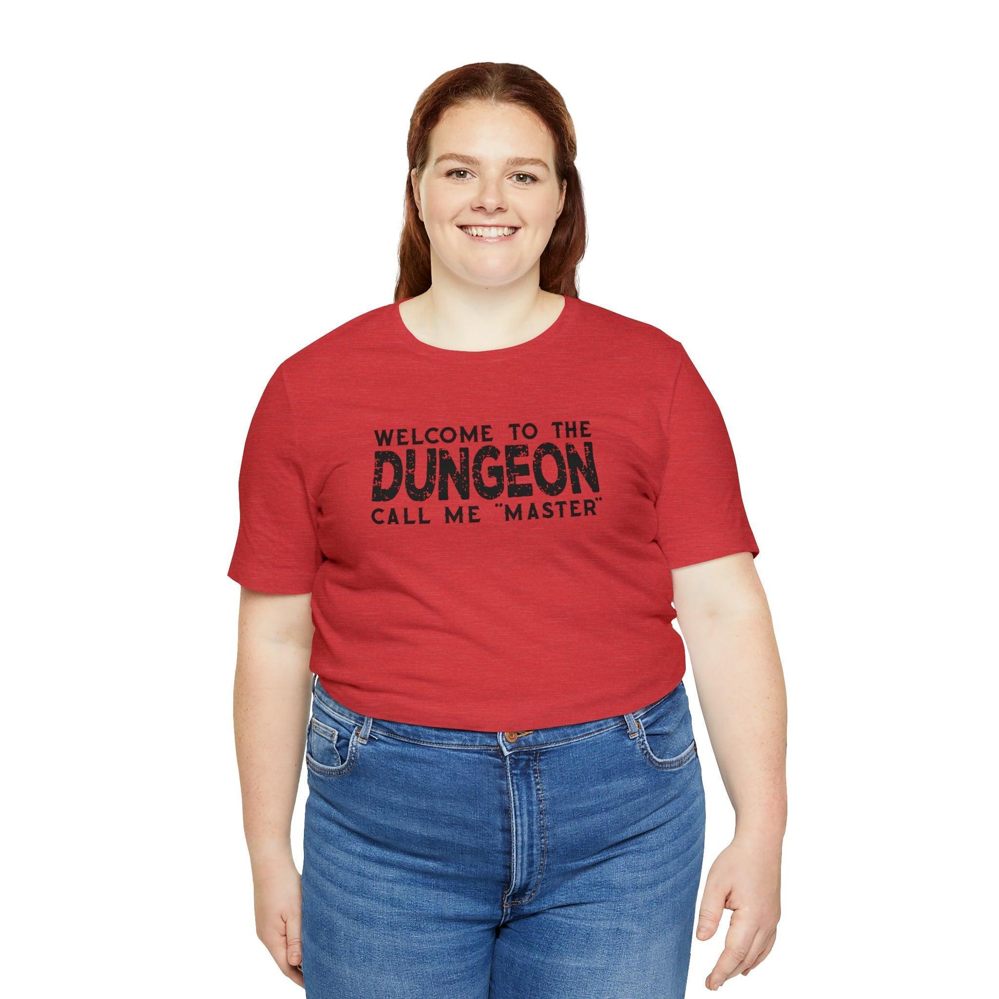 Welcome to the Dungeon Call me Master | DM shirt | Dungeon Master gift | dnd tshirt | Gaming shirt | dungeons and dragons Short Sleeve Tee - Plague Miniatures