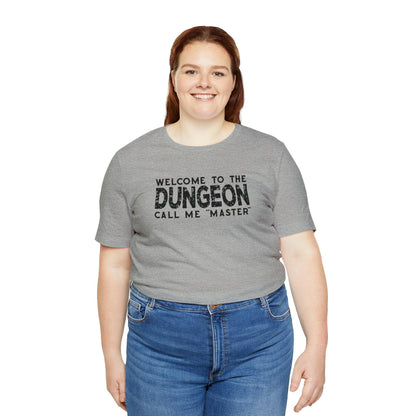 Welcome to the Dungeon Call me Master | DM shirt | Dungeon Master gift | dnd tshirt | Gaming shirt | dungeons and dragons Short Sleeve Tee - Plague Miniatures