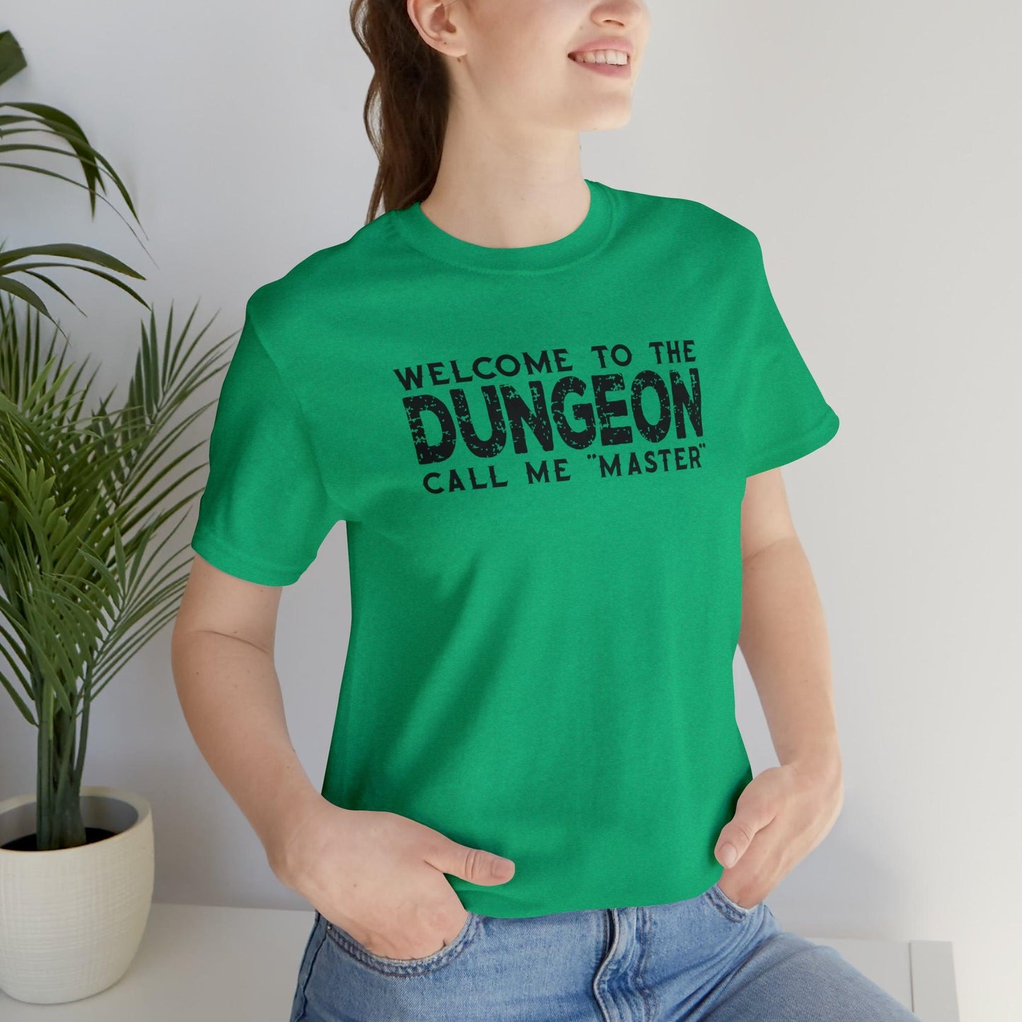 Welcome to the Dungeon Call me Master | DM shirt | Dungeon Master gift | dnd tshirt | Gaming shirt | dungeons and dragons Short Sleeve Tee - Plague Miniatures
