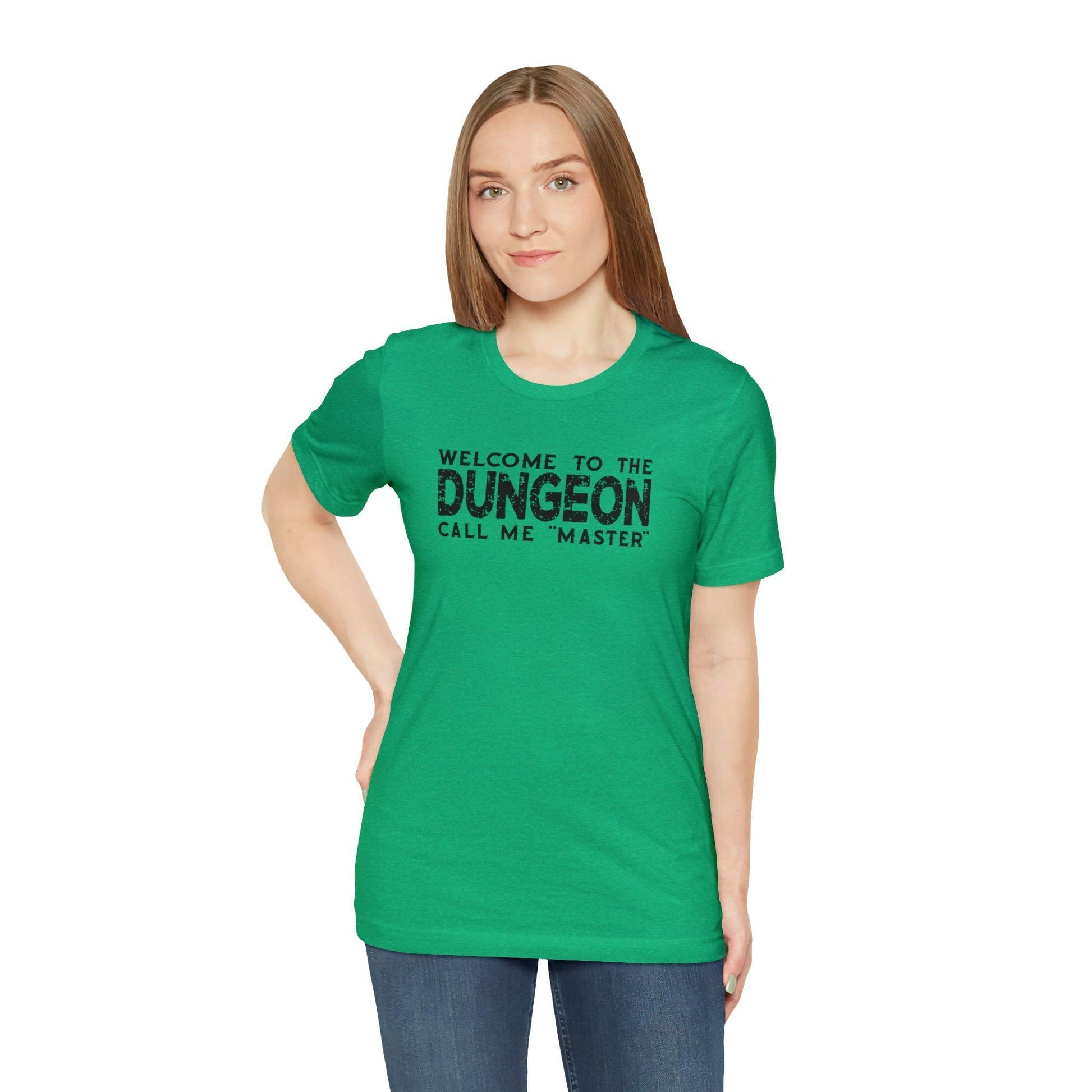 Welcome to the Dungeon Call me Master | DM shirt | Dungeon Master gift | dnd tshirt | Gaming shirt | dungeons and dragons Short Sleeve Tee - Plague Miniatures
