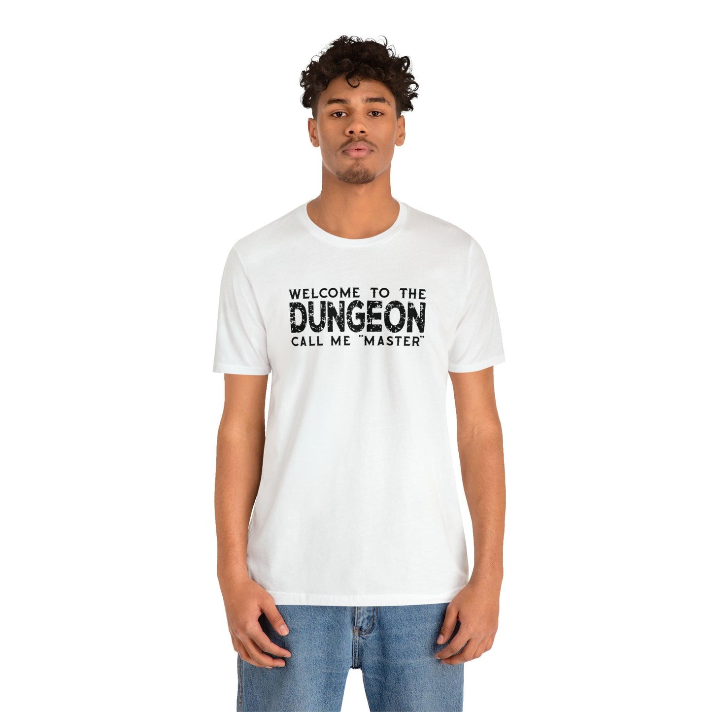 Welcome to the Dungeon Call me Master | DM shirt | Dungeon Master gift | dnd tshirt | Gaming shirt | dungeons and dragons Short Sleeve Tee - Plague Miniatures