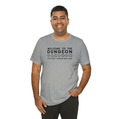Welcome to the Dungeon Let's Get things Rolling Unisex Jersey Short Sleeve Tee - Plague Miniatures