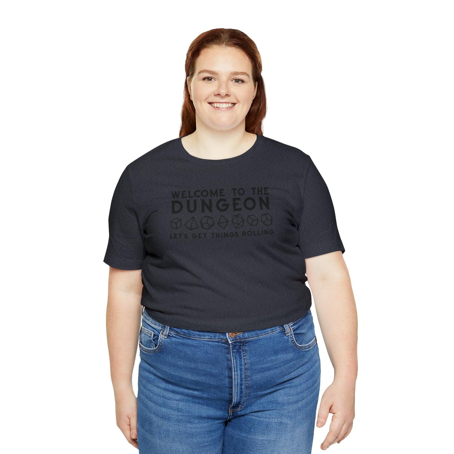 Welcome to the Dungeon Let's Get things Rolling Unisex Jersey Short Sleeve Tee - Plague Miniatures