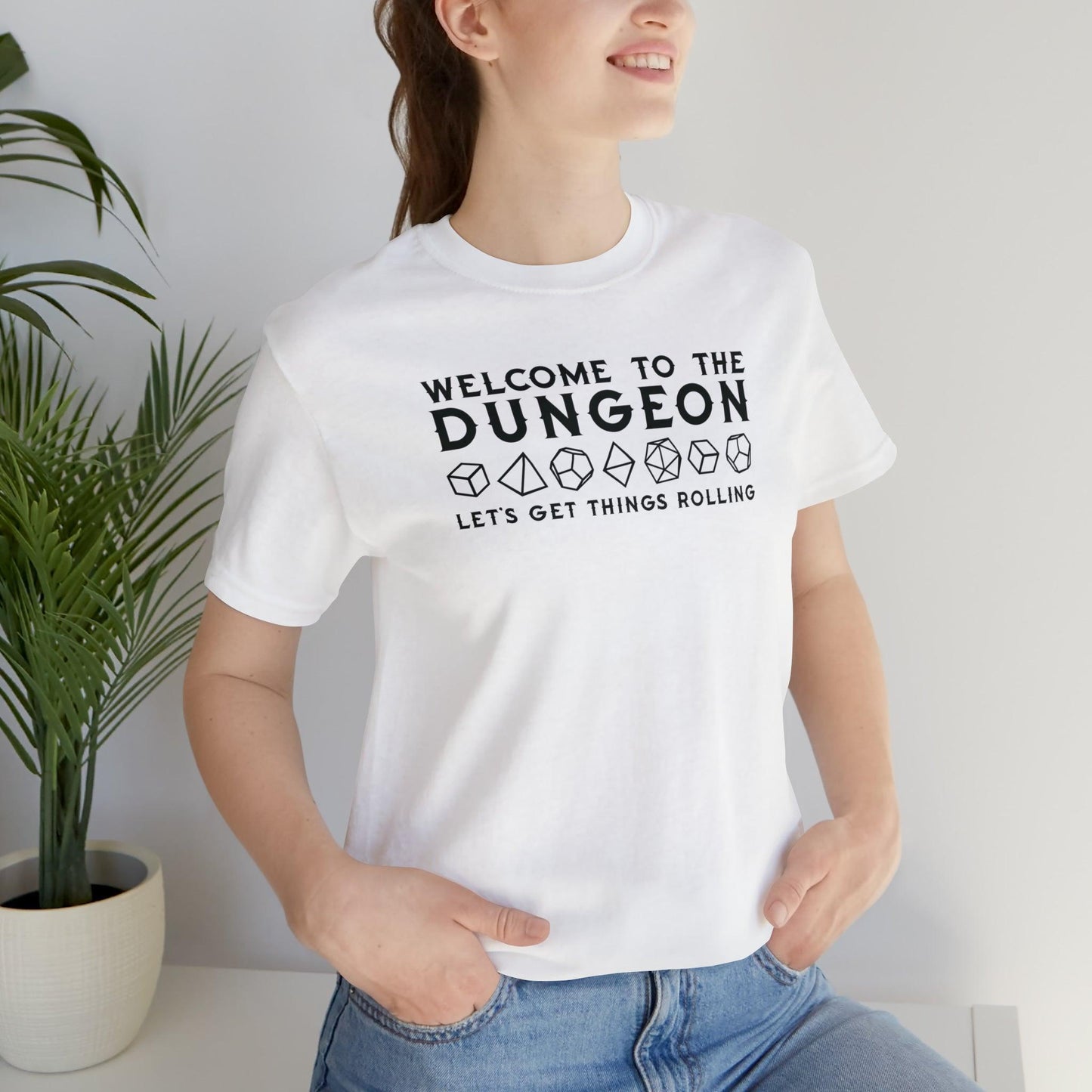 Welcome to the Dungeon Let's Get things Rolling Unisex Jersey Short Sleeve Tee - Plague Miniatures