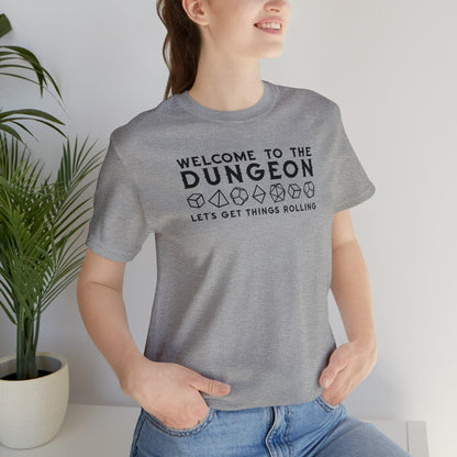 Welcome to the Dungeon Let's Get things Rolling Unisex Jersey Short Sleeve Tee - Plague Miniatures