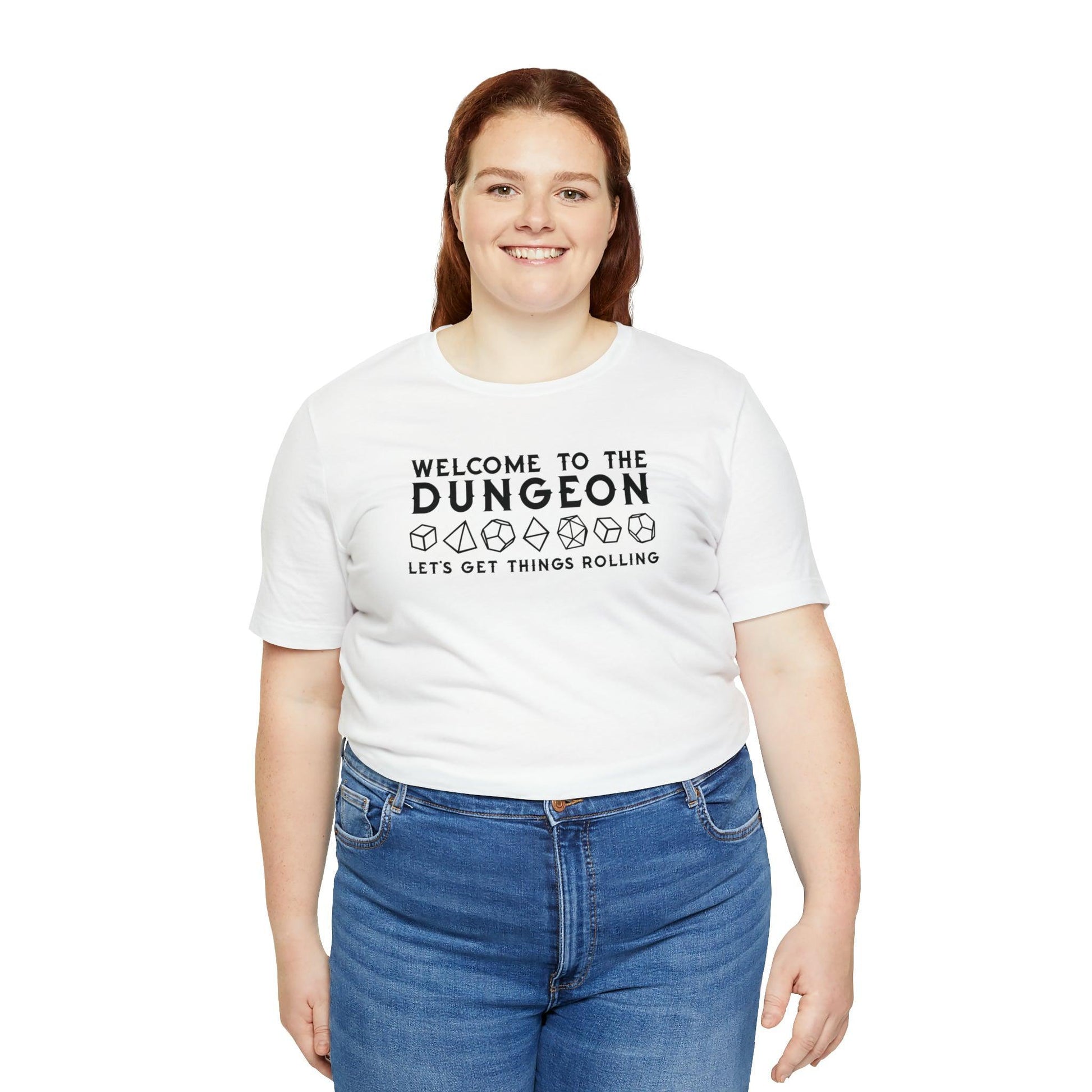 Welcome to the Dungeon Let's Get things Rolling Unisex Jersey Short Sleeve Tee - Plague Miniatures