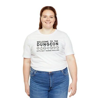 Welcome to the Dungeon Let's Get things Rolling Unisex Jersey Short Sleeve Tee - Plague Miniatures
