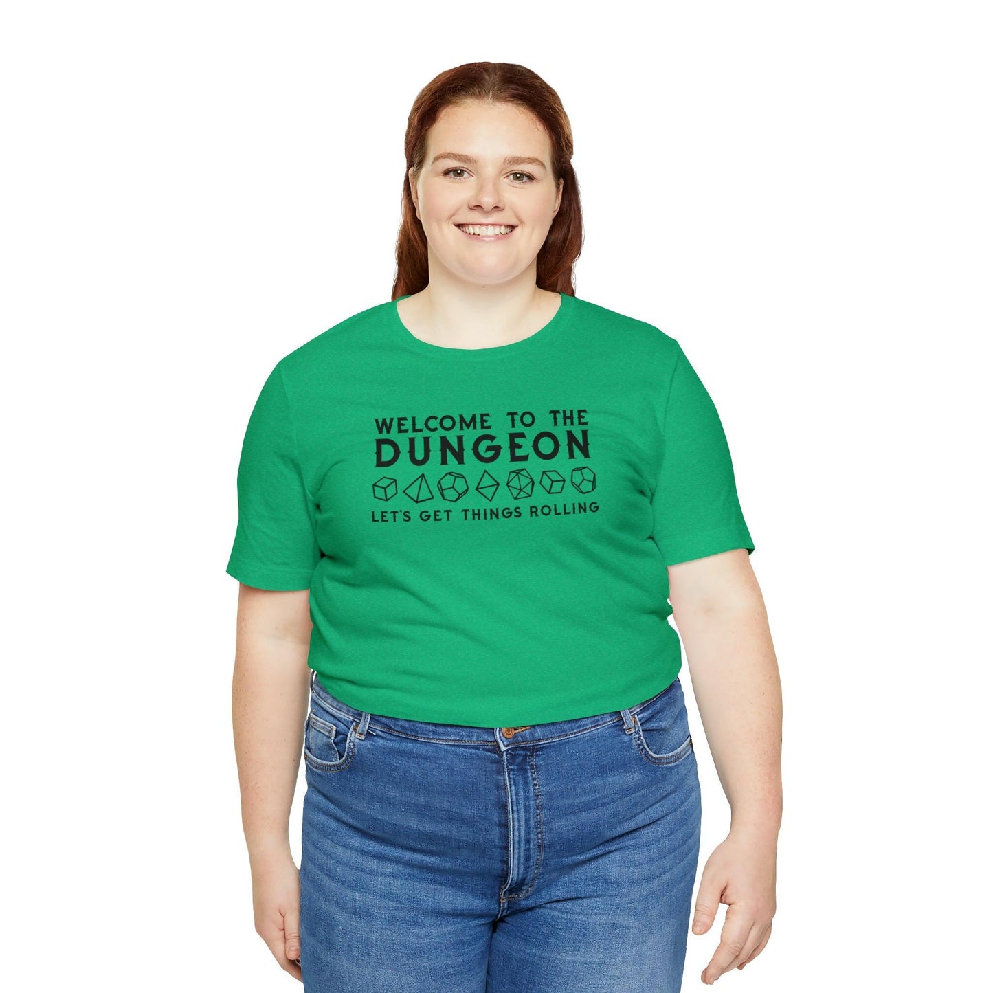 Welcome to the Dungeon Let's Get things Rolling Unisex Jersey Short Sleeve Tee - Plague Miniatures