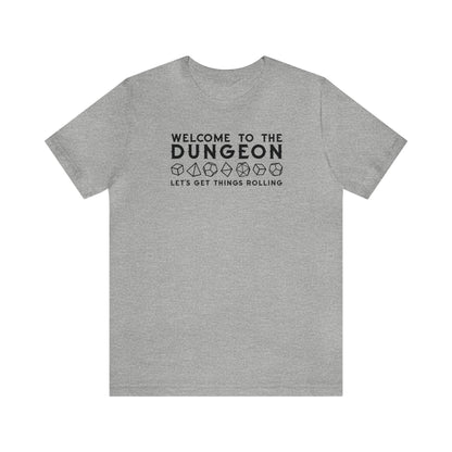 Welcome to the Dungeon Let's Get things Rolling Unisex Jersey Short Sleeve Tee - Plague Miniatures