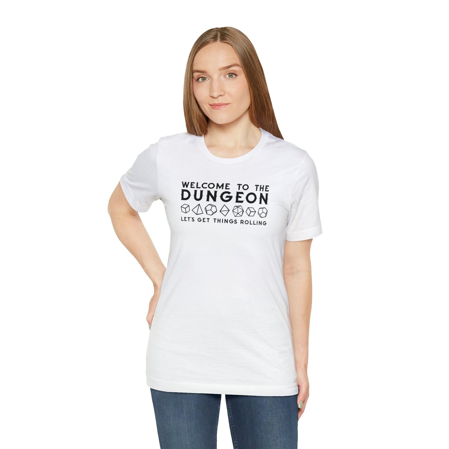 Welcome to the Dungeon Let's Get things Rolling Unisex Jersey Short Sleeve Tee - Plague Miniatures