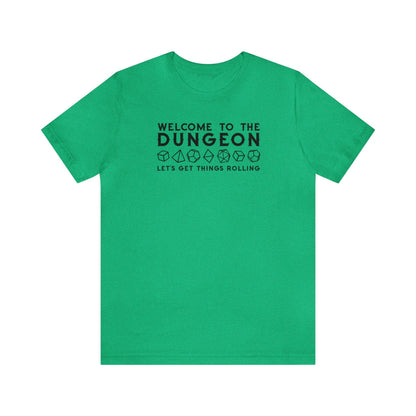 Welcome to the Dungeon Let's Get things Rolling Unisex Jersey Short Sleeve Tee - Plague Miniatures