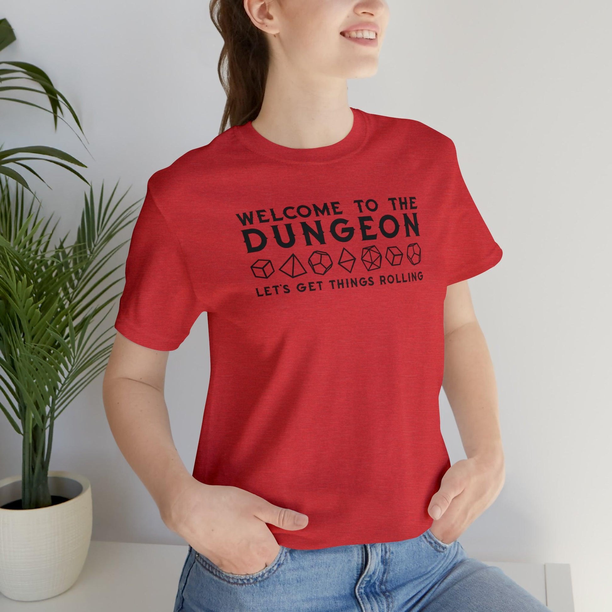 Welcome to the Dungeon Let's Get things Rolling Unisex Jersey Short Sleeve Tee - Plague Miniatures