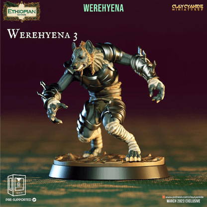 Werehyena Miniature | Werewolf for Dungeons and Dragons | 32mm Scale - Plague Miniatures