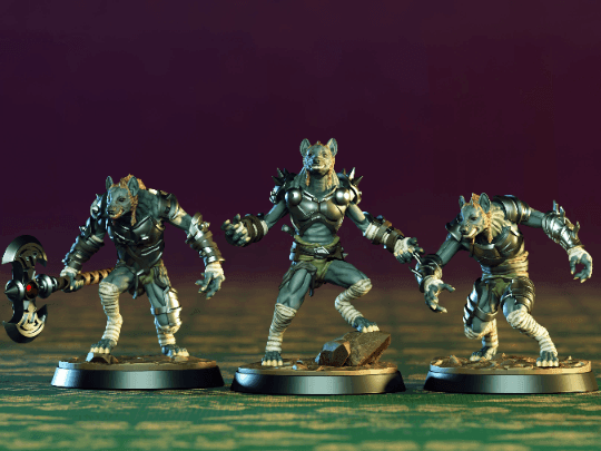 Werehyena Miniature | Werewolf for Dungeons and Dragons | 32mm Scale - Plague Miniatures