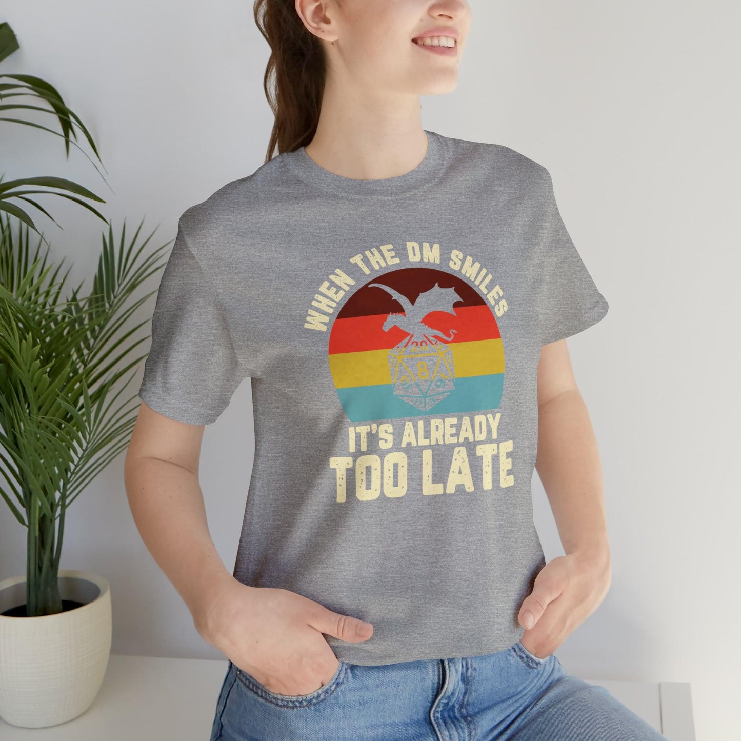 When the DM smiles it's already too late Retro Tee | DM shirt | Dungeon Master gift | dnd tshirt | gaming shirt | dungeons and dragons - Plague Miniatures