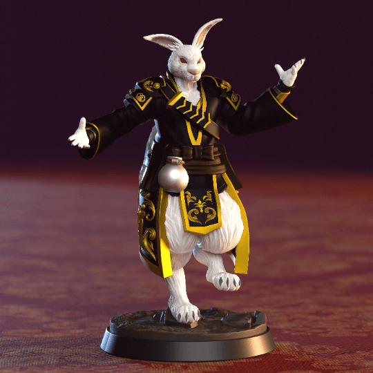 Whisker Harengon Miniature | Rabbitfolk Adventurer Figurine for Tabletop Gaming | 32mm Scale - Plague Miniatures