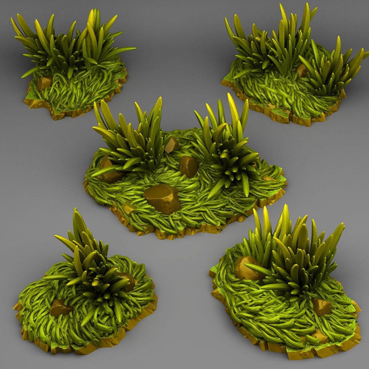 Wild Grass Miniatures | Wargaming Terrain | 28mm or 32mm Scale - Plague Miniatures