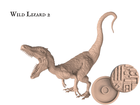 Wild Lizard - 25mm base | 32mm scale | Tabletop gaming DnD Miniature Dungeons and Dragons,dnd monster manual - Plague Miniatures shop for DnD Miniatures