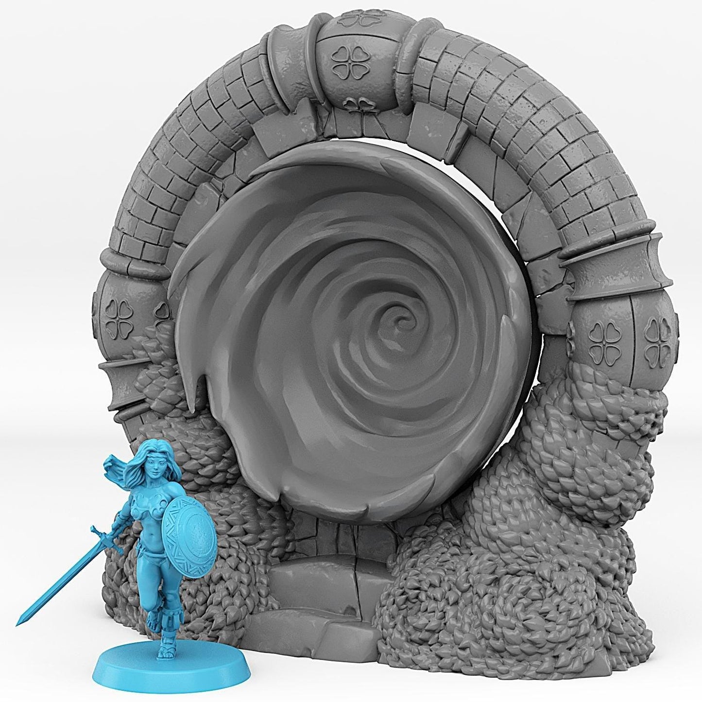 Wonderland Portal Miniature | Vortex Hole Fantasy Entrance | Water Dungeon Terrain Prop | 28mm or 32mm Scale - Plague Miniatures