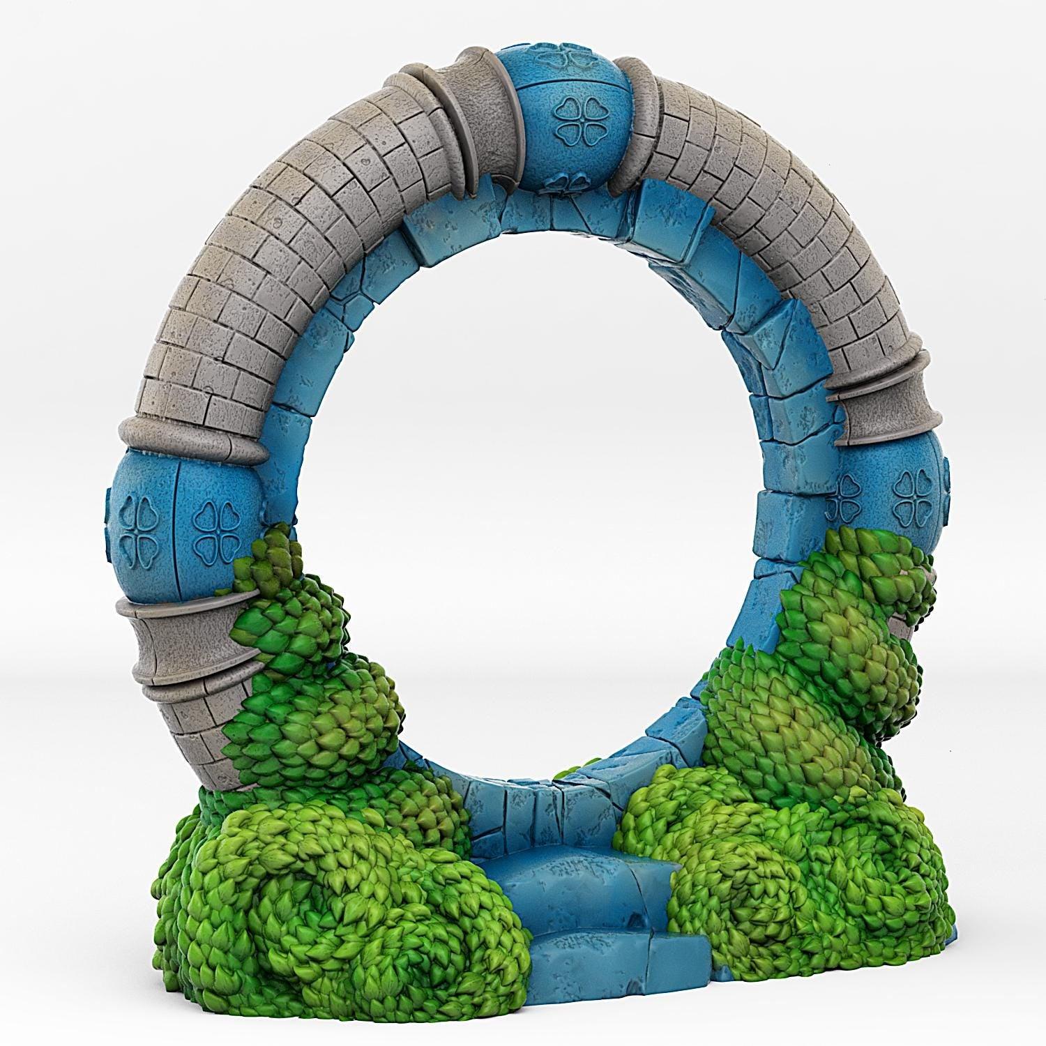 Wonderland Portal Miniature | Vortex Hole Fantasy Entrance | Water Dungeon Terrain Prop | 28mm or 32mm Scale - Plague Miniatures