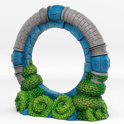 Wonderland Portal Miniature | Vortex Hole Fantasy Entrance | Water Dungeon Terrain Prop | 28mm or 32mm Scale - Plague Miniatures