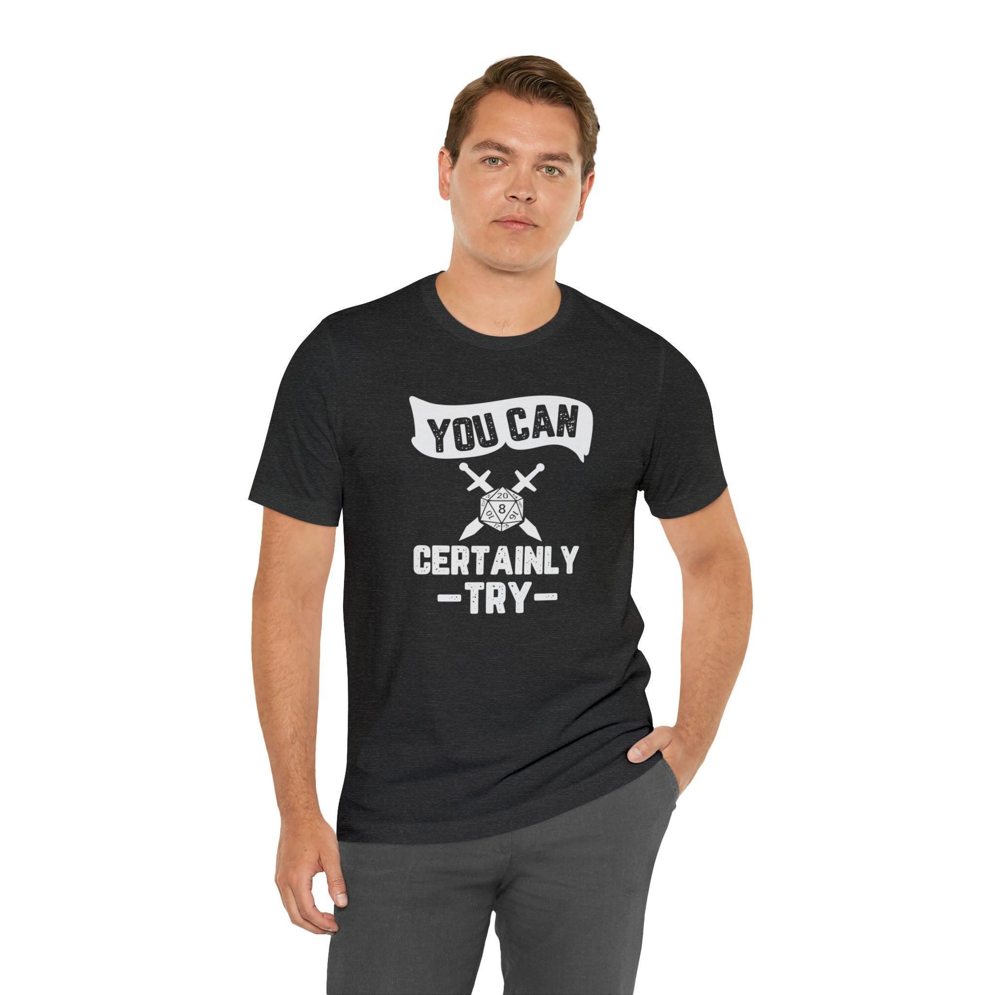 You can certainly try Tee | DM shirt | Dungeon Master gift | dnd tshirt Wargaming | dungeons and dragons Short Sleeve Tee DnD gifts - Plague Miniatures