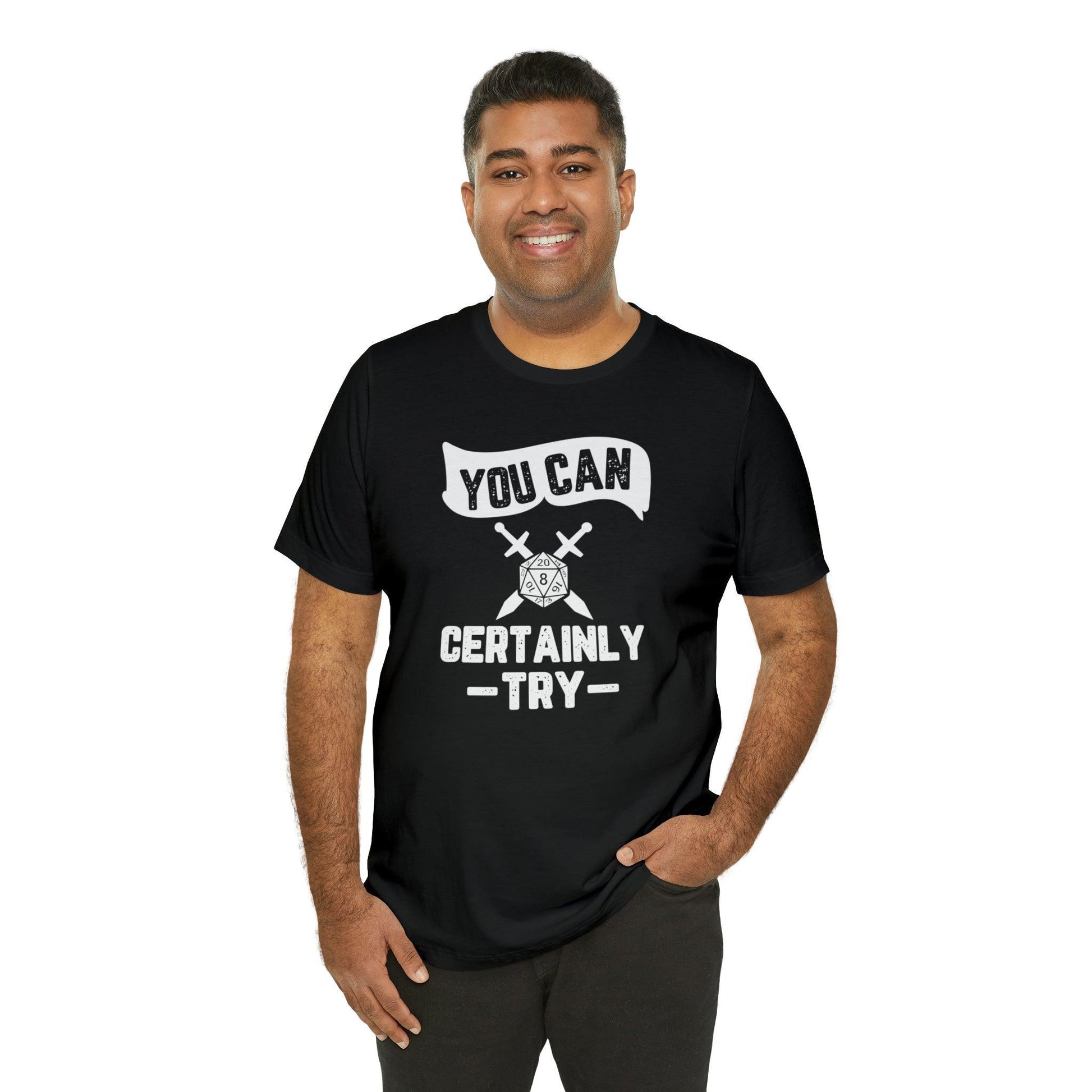 You can certainly try Tee | DM shirt | Dungeon Master gift | dnd tshirt Wargaming | dungeons and dragons Short Sleeve Tee DnD gifts - Plague Miniatures