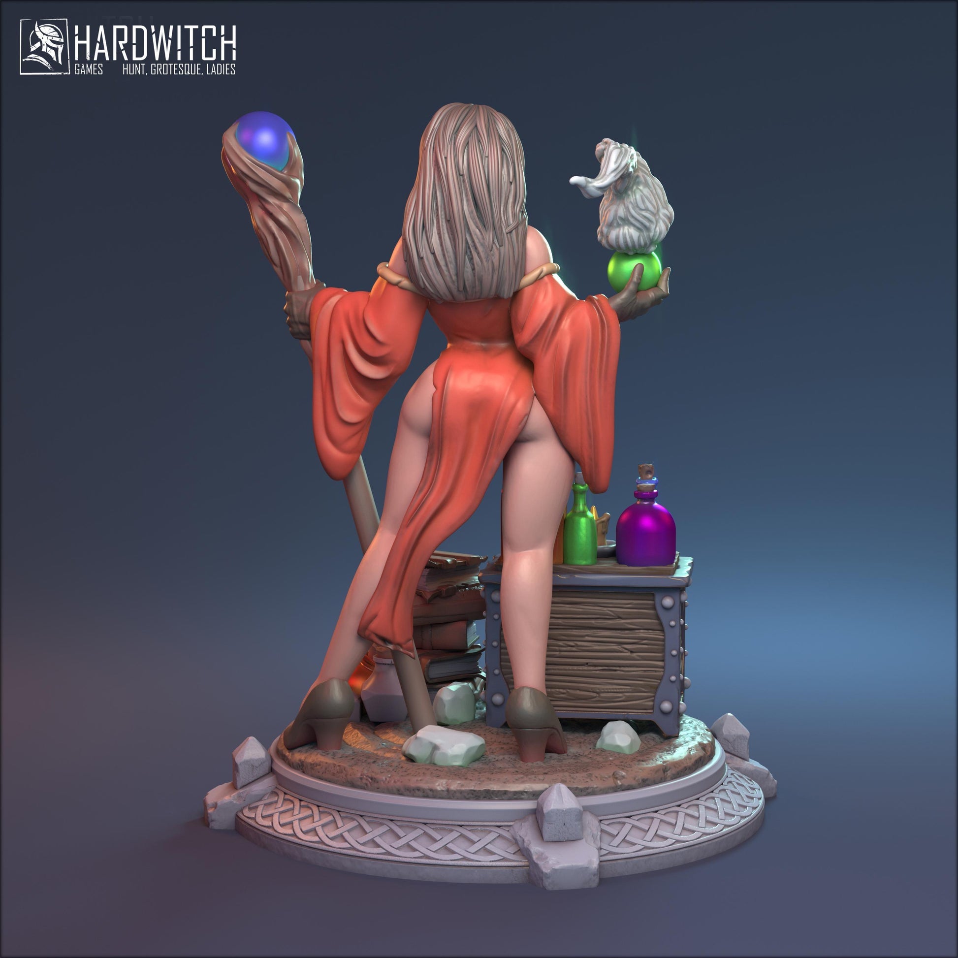 Zaphira, Timeweaver Sorceress Miniature | Arcane Spellcaster Miniature | 32mm 75mm - Plague Miniatures