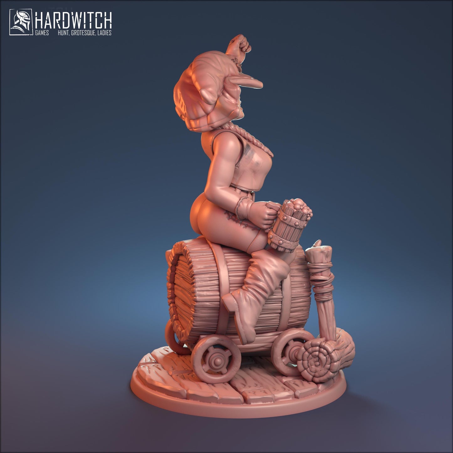 Zelda, Alluring Barmaid Miniature NSFW Option Halfling Female | Seductive Dancer Miniature | 32mm or 75mm - Plague Miniatures