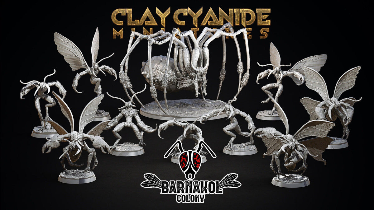 Small Insectoid Monsters Detailed Insectoid Miniature - Barnakol DnD Miniature 32mm Scale ...