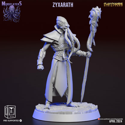 Zyxarath, Cthulhu-Inspired Mind Flayer Miniature | 32mm Scale - Plague Miniatures