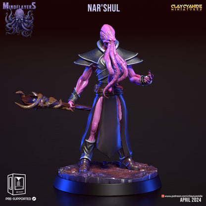 Zyxarath, Cthulhu-Inspired Mind Flayer Miniature | 32mm Scale - Plague Miniatures