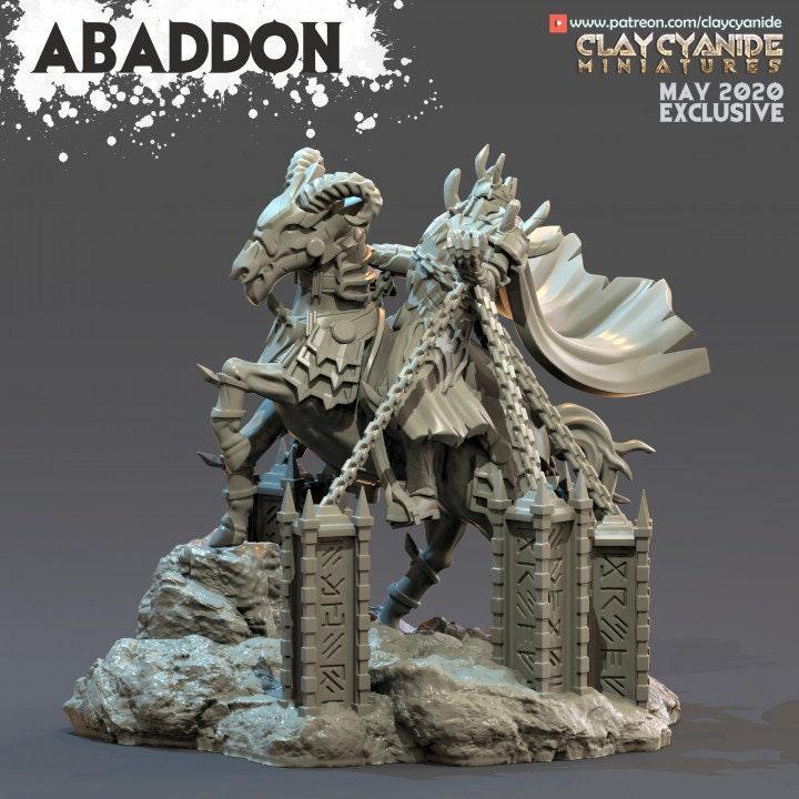 Abaddon Miniature | Clay Cyanide | Angels vs Demons | Tabletop Gaming | DnD Miniature |Dungeons and Dragons, unpainted miniature - Plague Miniatures