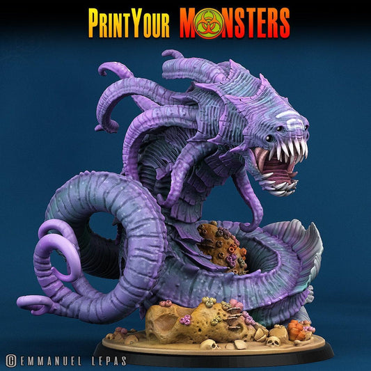 Aboleth Underwater Monster Miniature | Miniature for Tabletop gaming and DnD 5e - Plague Miniatures