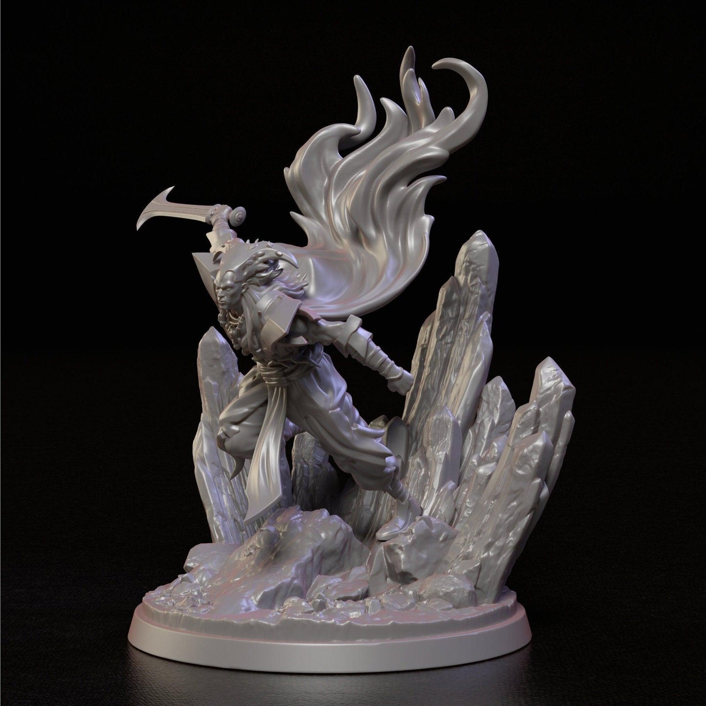 Adbar Ethiopian Warrior Miniature | Valor and Strength for Tabletop Adventures | 32mm Scale - Plague Miniatures