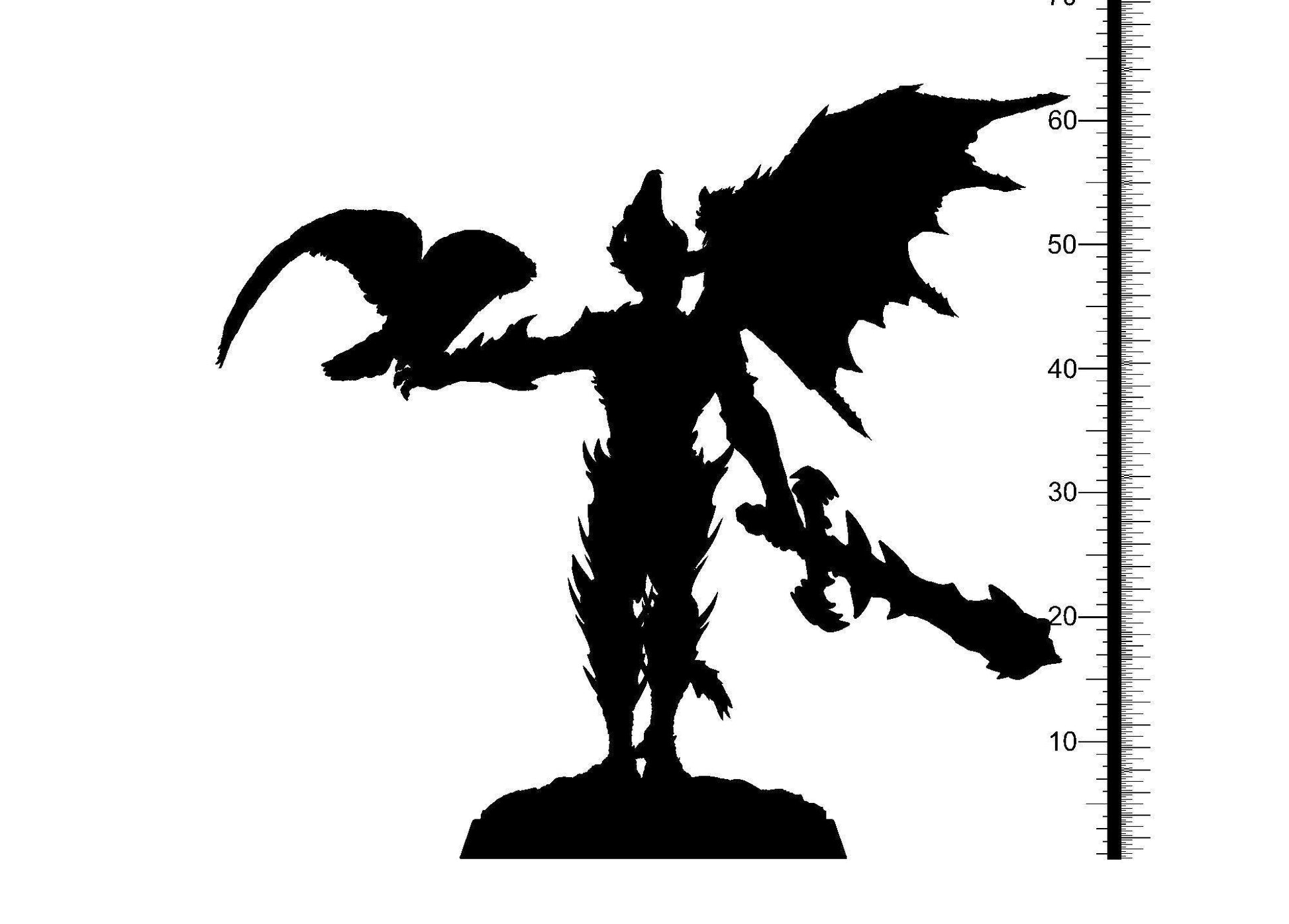 Aduic, Demon Miniature | Winged Monstrosity with Sinister Bird Companion | 32mm Scale - Plague Miniatures