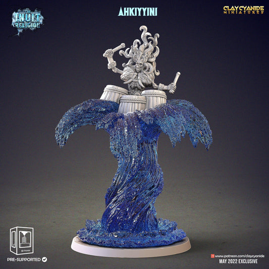 Ahkiyyini Water God Miniature | Inuit Religion's Divine Figure for Tabletop Gaming | 32mm Scale - Plague Miniatures shop for DnD Miniatures