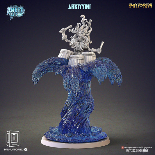 Ahkiyyini Water God Miniature | Inuit Religion's Divine Figure for Tabletop Gaming | 32mm Scale - Plague Miniatures