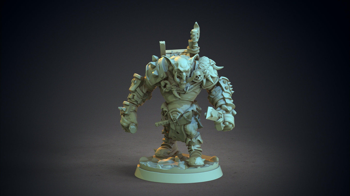 Ahr'gul, the War Troll Marauder Miniature | RPG Trolls for DnD | 32mm Scale - Plague Miniatures