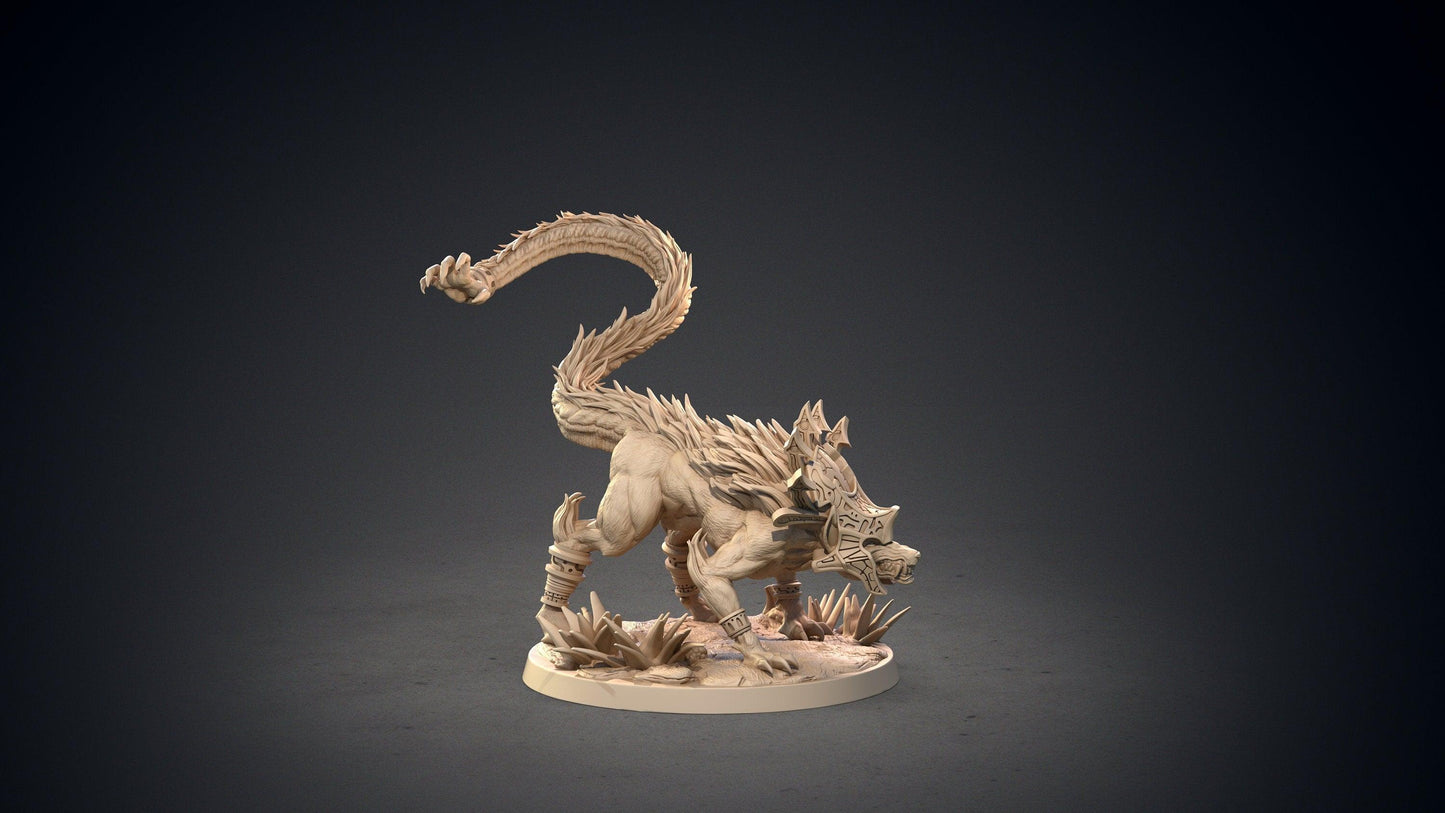 Ahuizotl Miniature | Explore the Aztec Pantheon in DnD 5e | 32mm Scale - Plague Miniatures