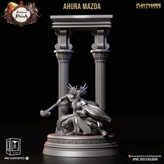 Ahura Mazda Miniature | Lord of Wisdom for Tabletop Adventures | 32mm Scale - Plague Miniatures