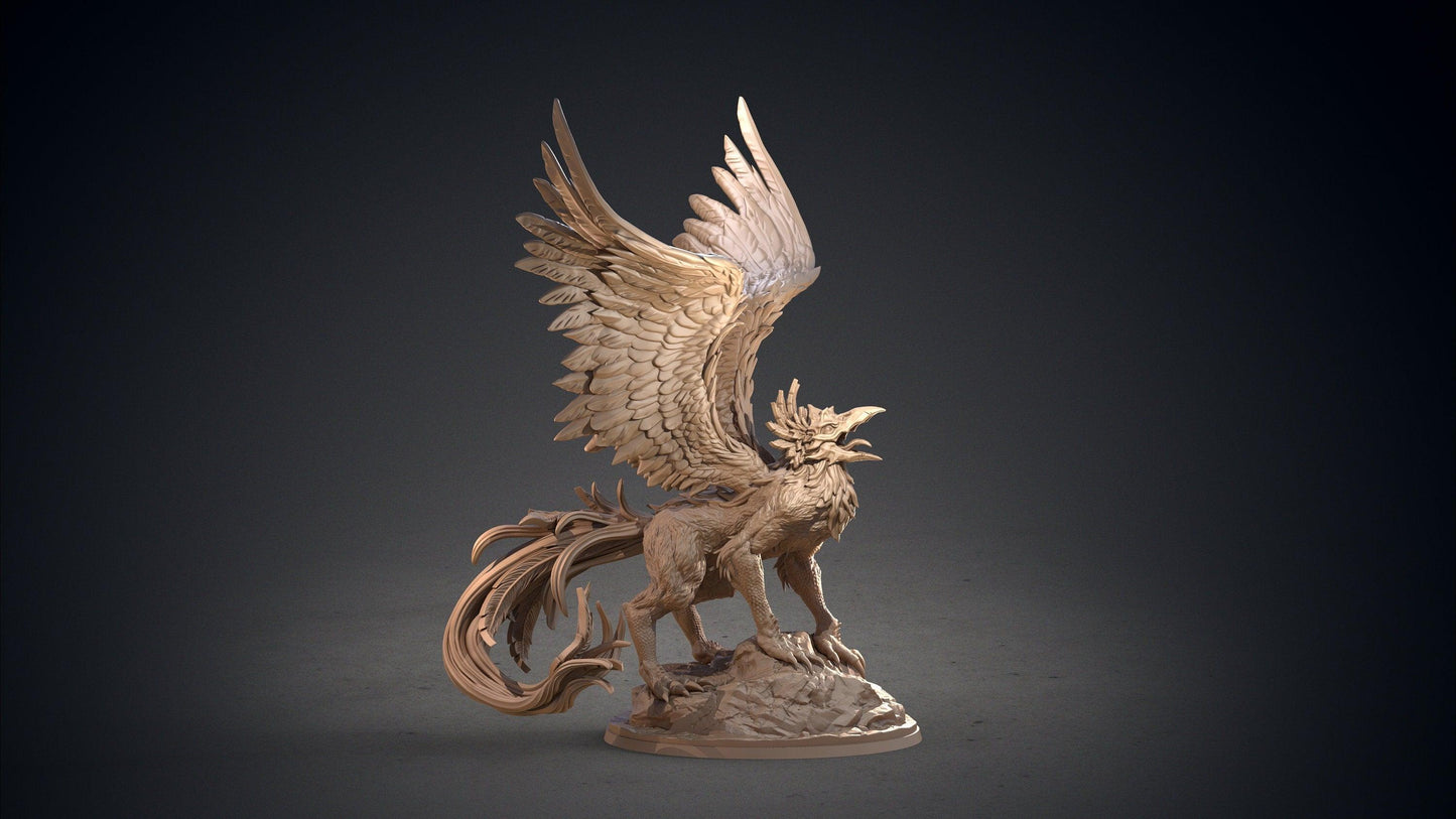 Aitvaras Cockatrice Miniature | Inspired by Baltic Mythology for Tabletop Adventures | 32mm Scale - Plague Miniatures